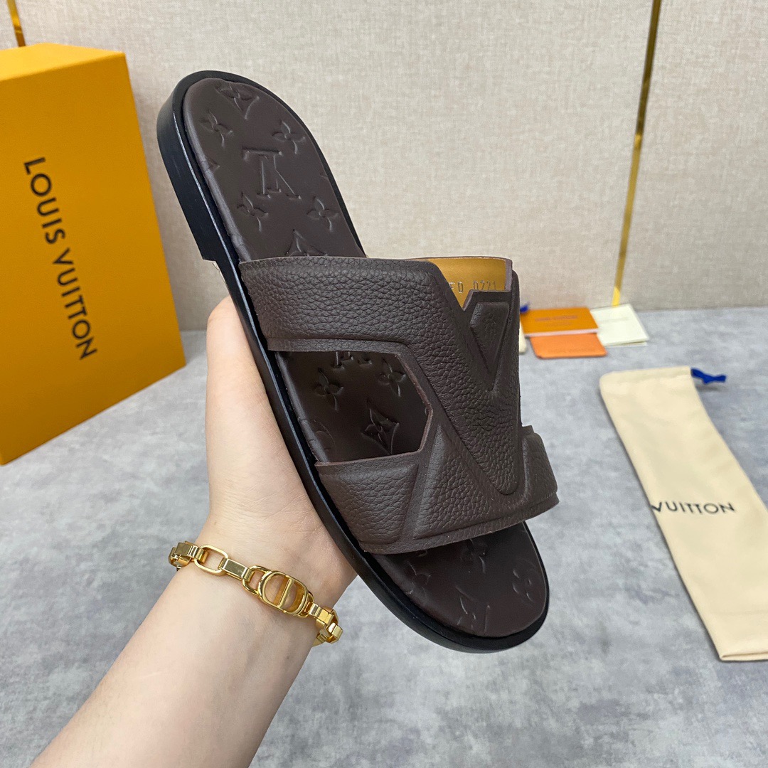 Men L*ouis V*uitton Top Slippers