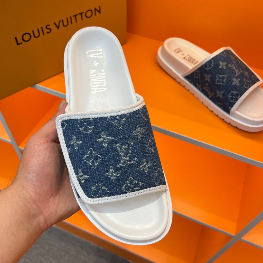 Men L*ouis V*uitton Top Slippers