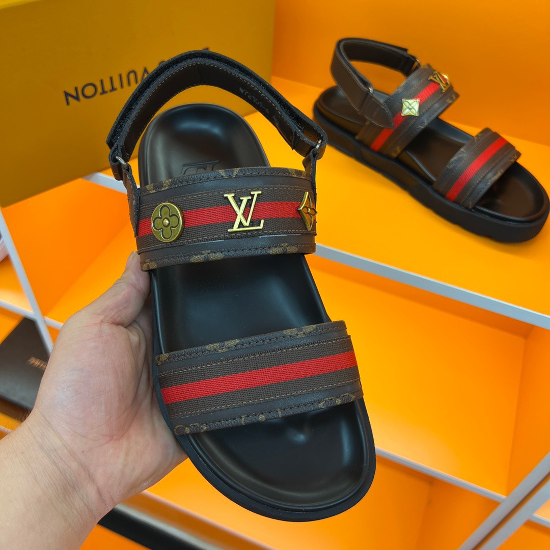 Men L*ouis V*uitton Top Slippers