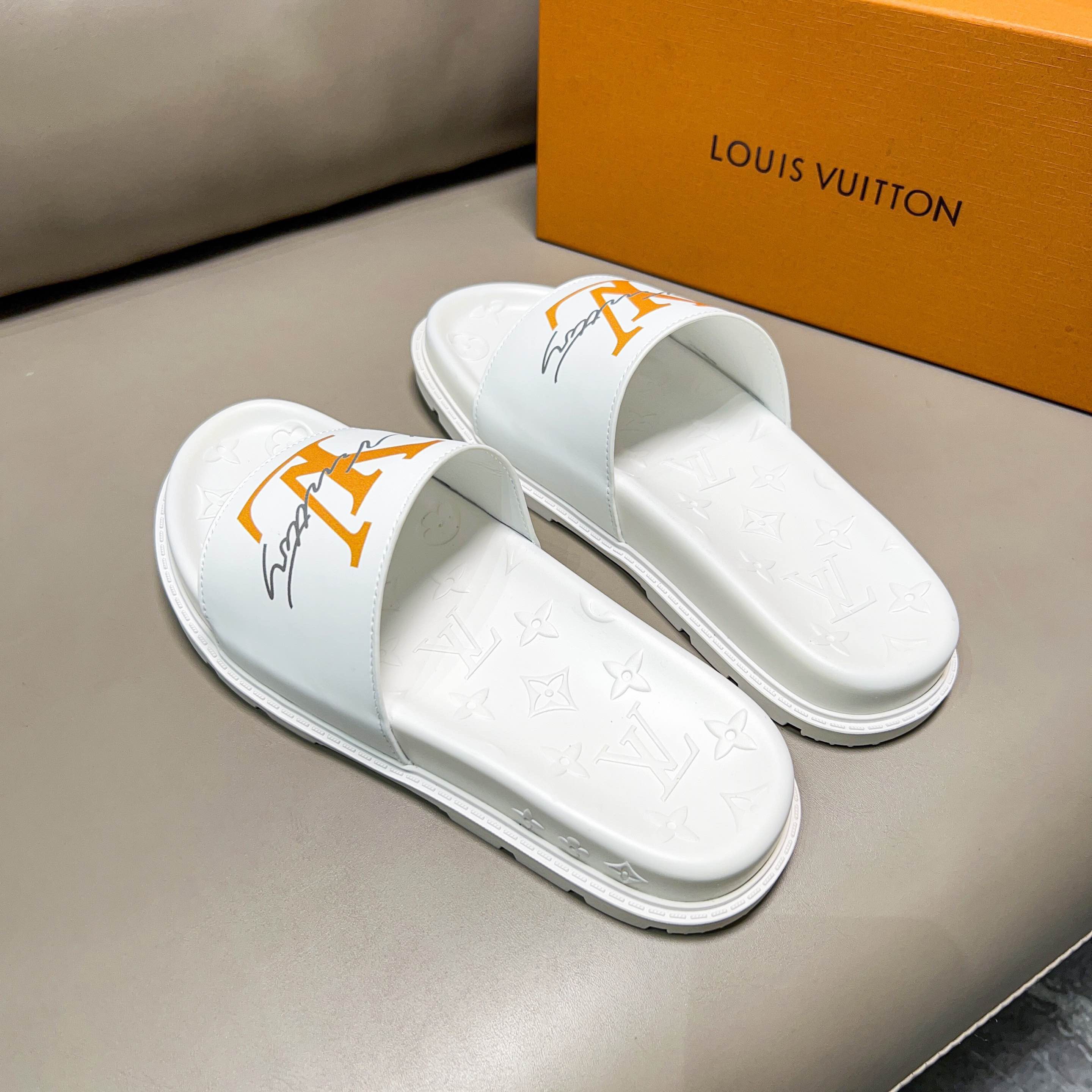 Men L*ouis V*uitton Top Slippers