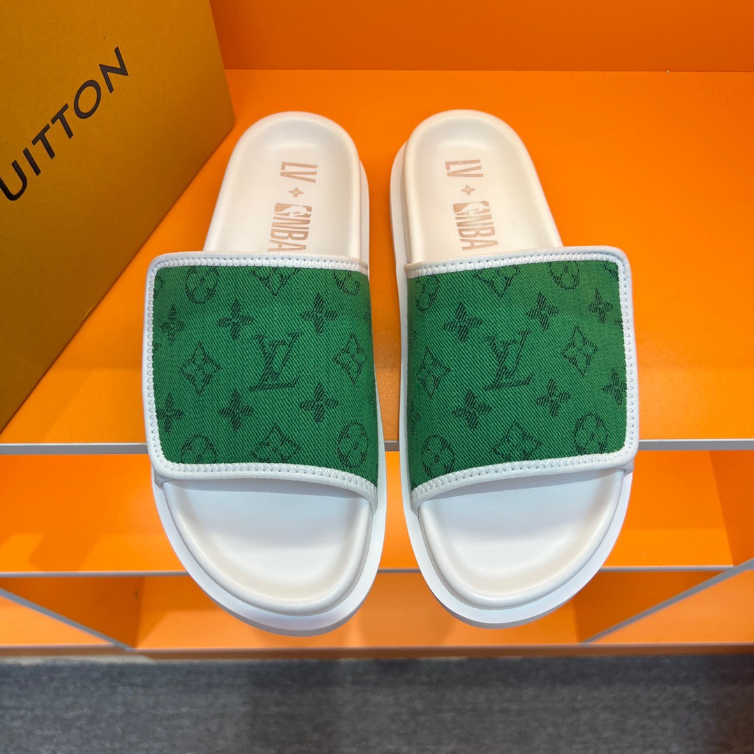 Men L*ouis V*uitton Top Slippers