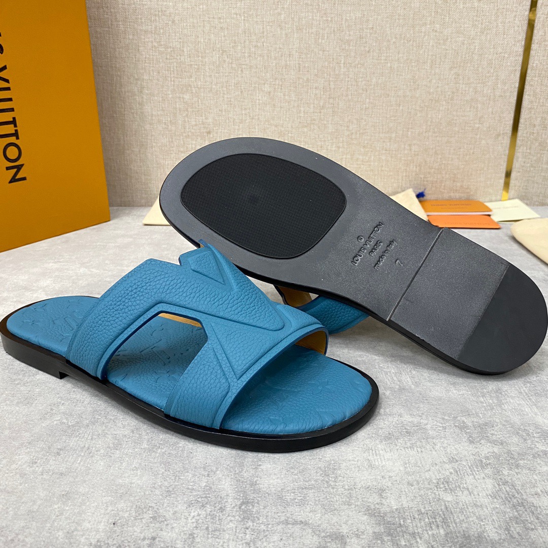 Men L*ouis V*uitton Top Slippers