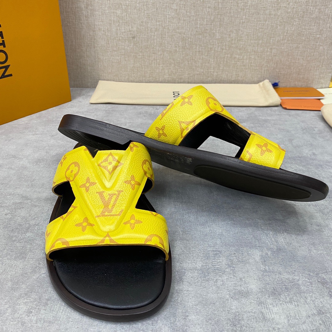 Men L*ouis V*uitton Top Slippers