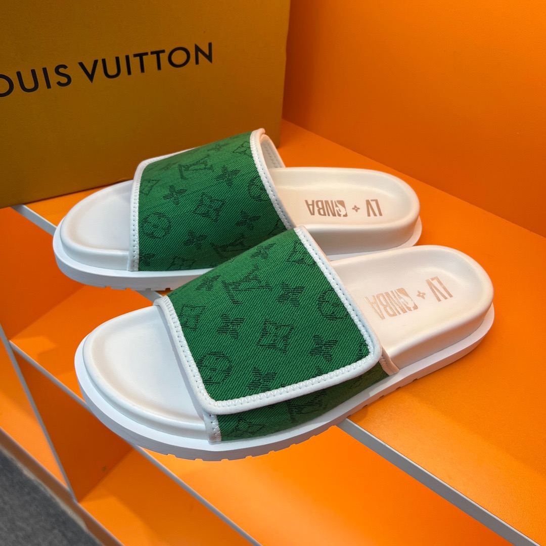 Men L*ouis V*uitton Top Slippers