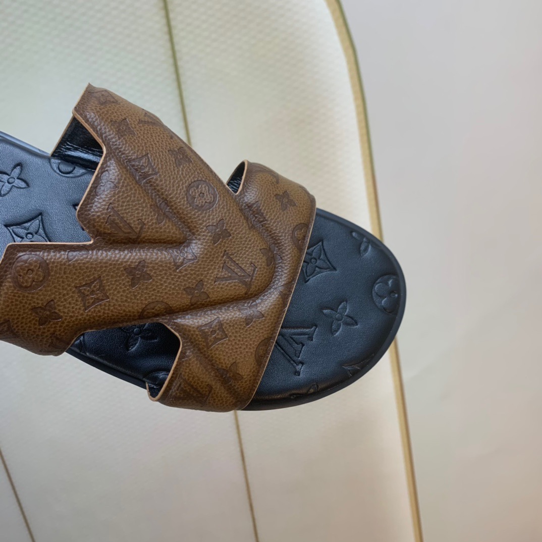 Men L*ouis V*uitton Top Slippers