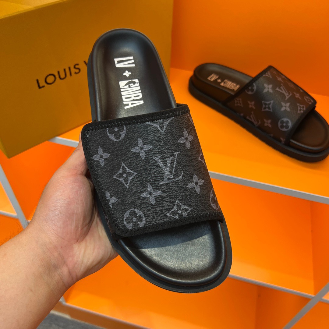 Men L*ouis V*uitton Top Slippers