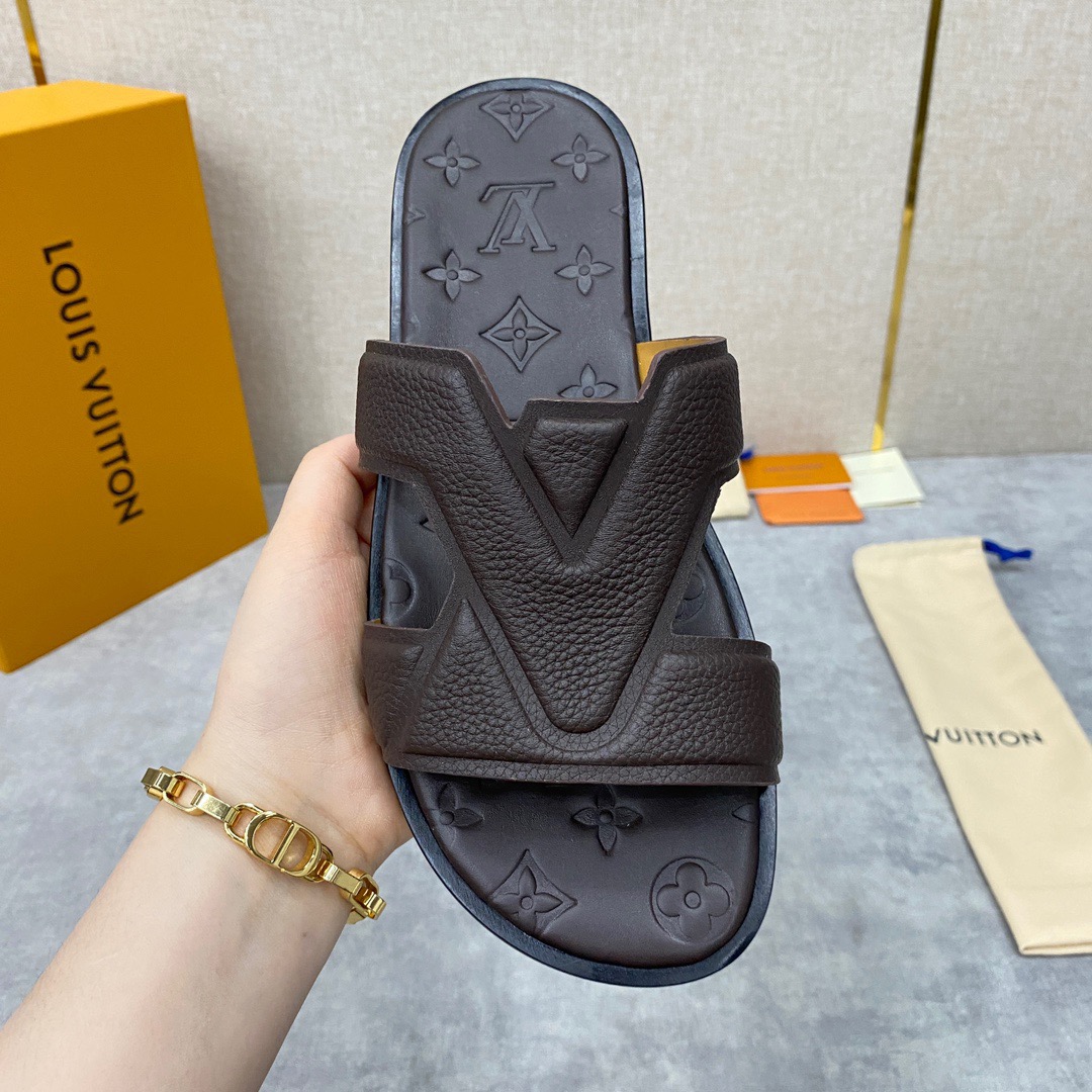 Men L*ouis V*uitton Top Slippers