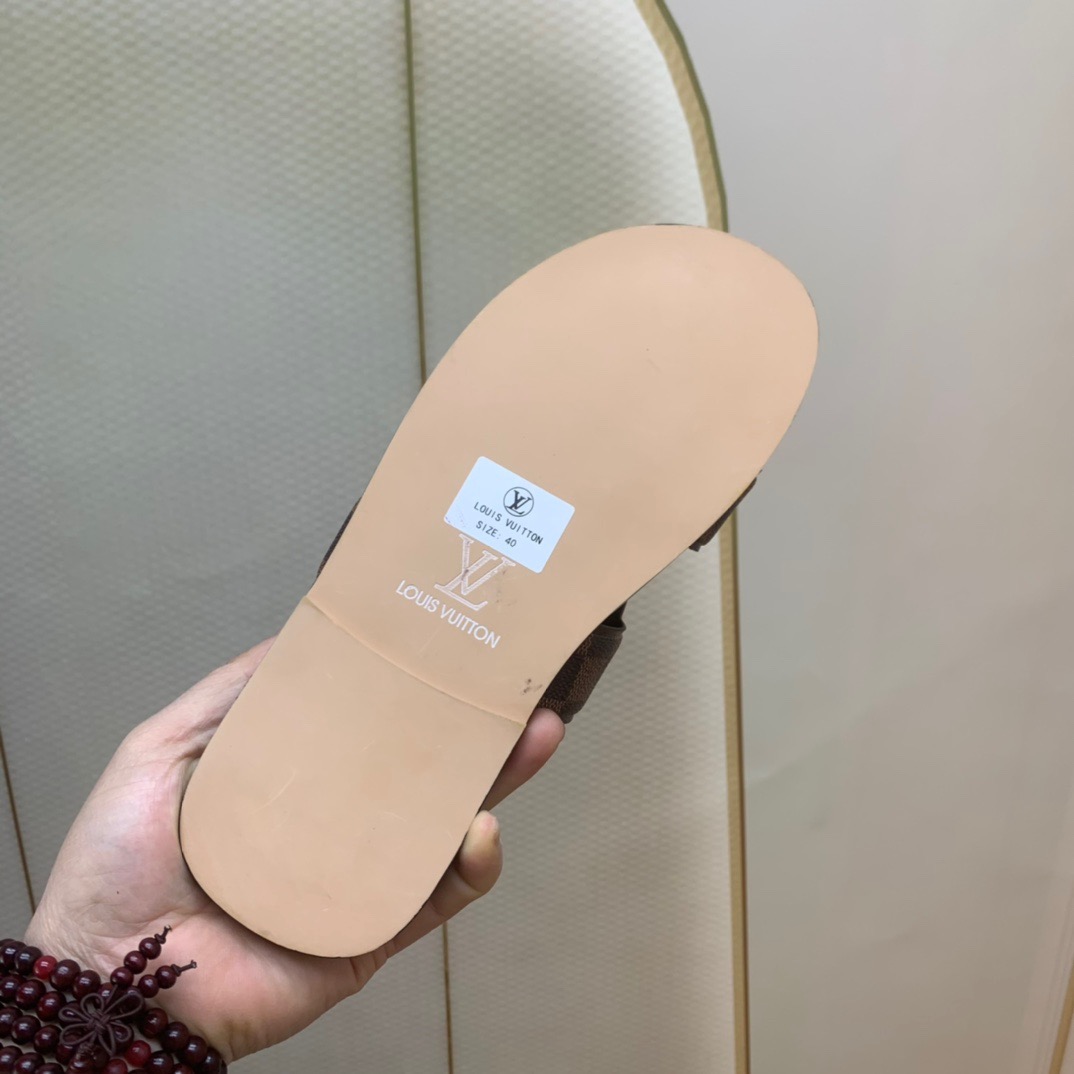 Men L*ouis V*uitton Top Slippers