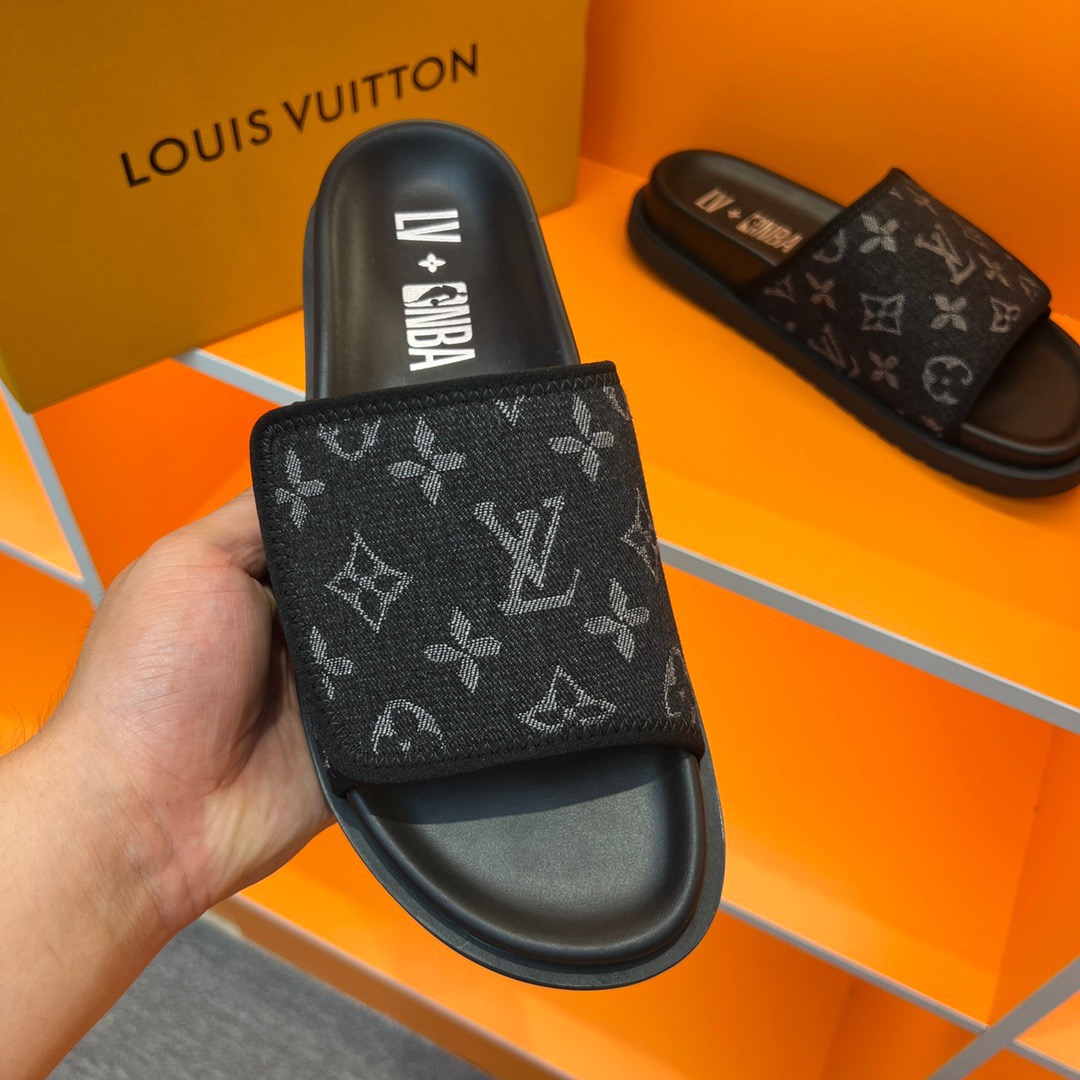 Men L*ouis V*uitton Top Slippers
