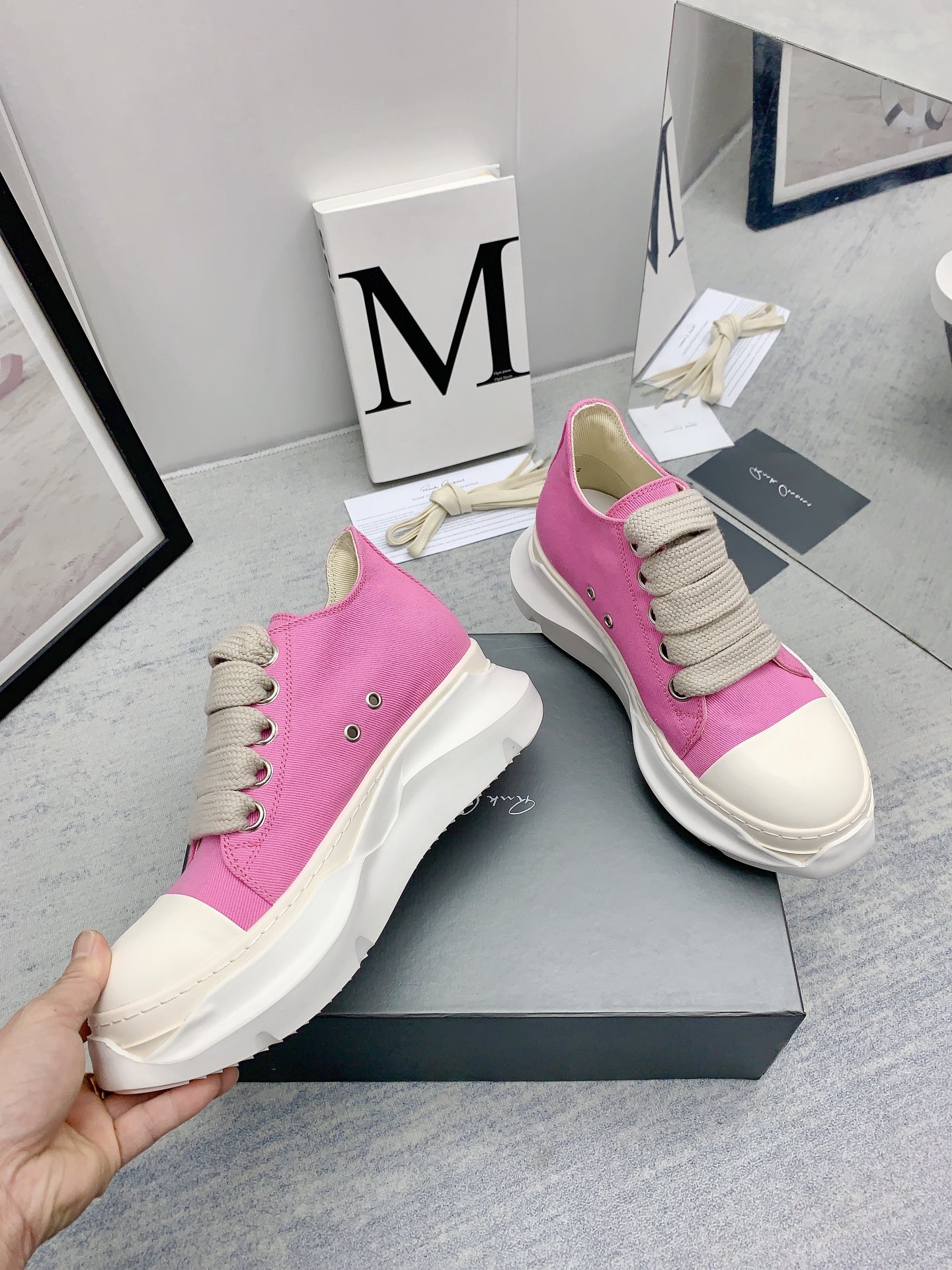 Men Women R*ick O*wens Top Sneaker