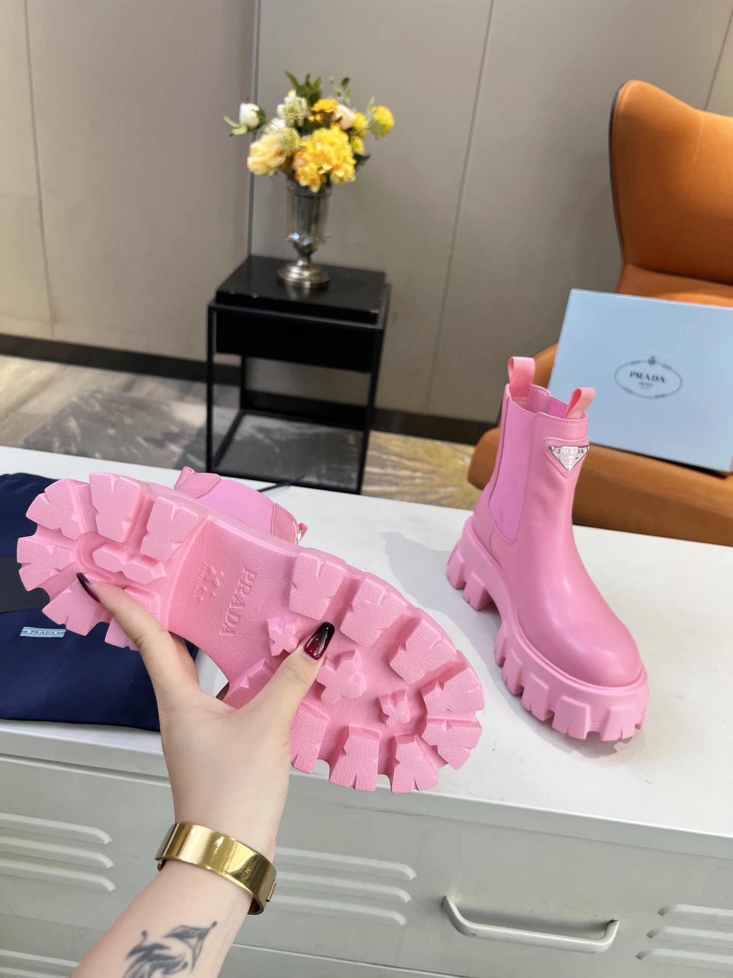 Women P*rada Top Sneakers