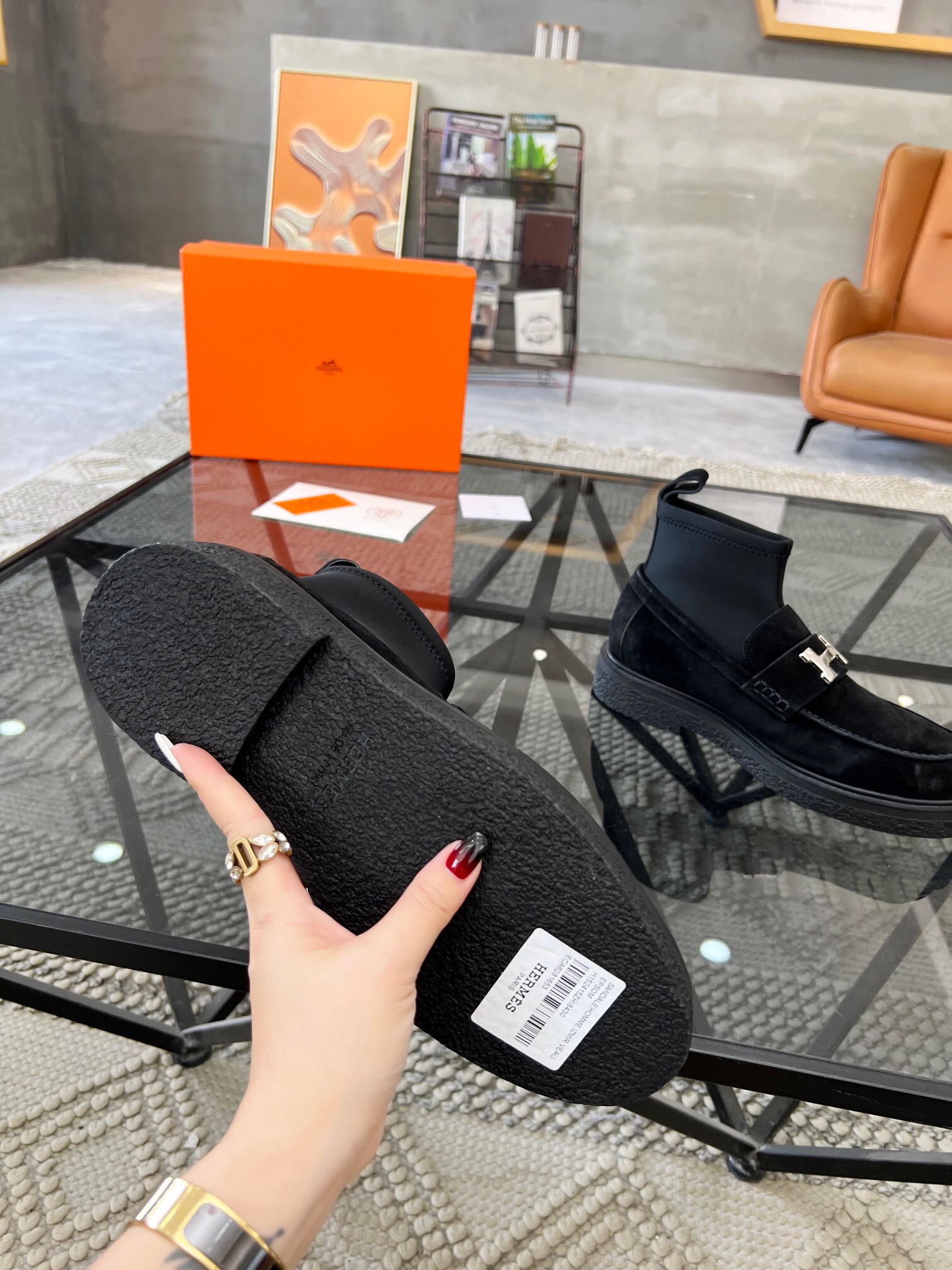 Men H*ermes Top Sneaker