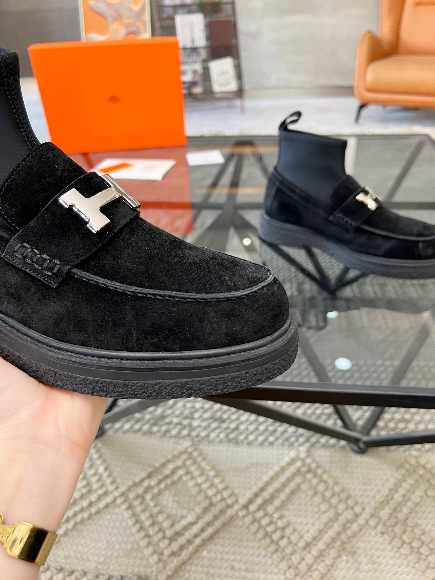 Men H*ermes Top Sneaker