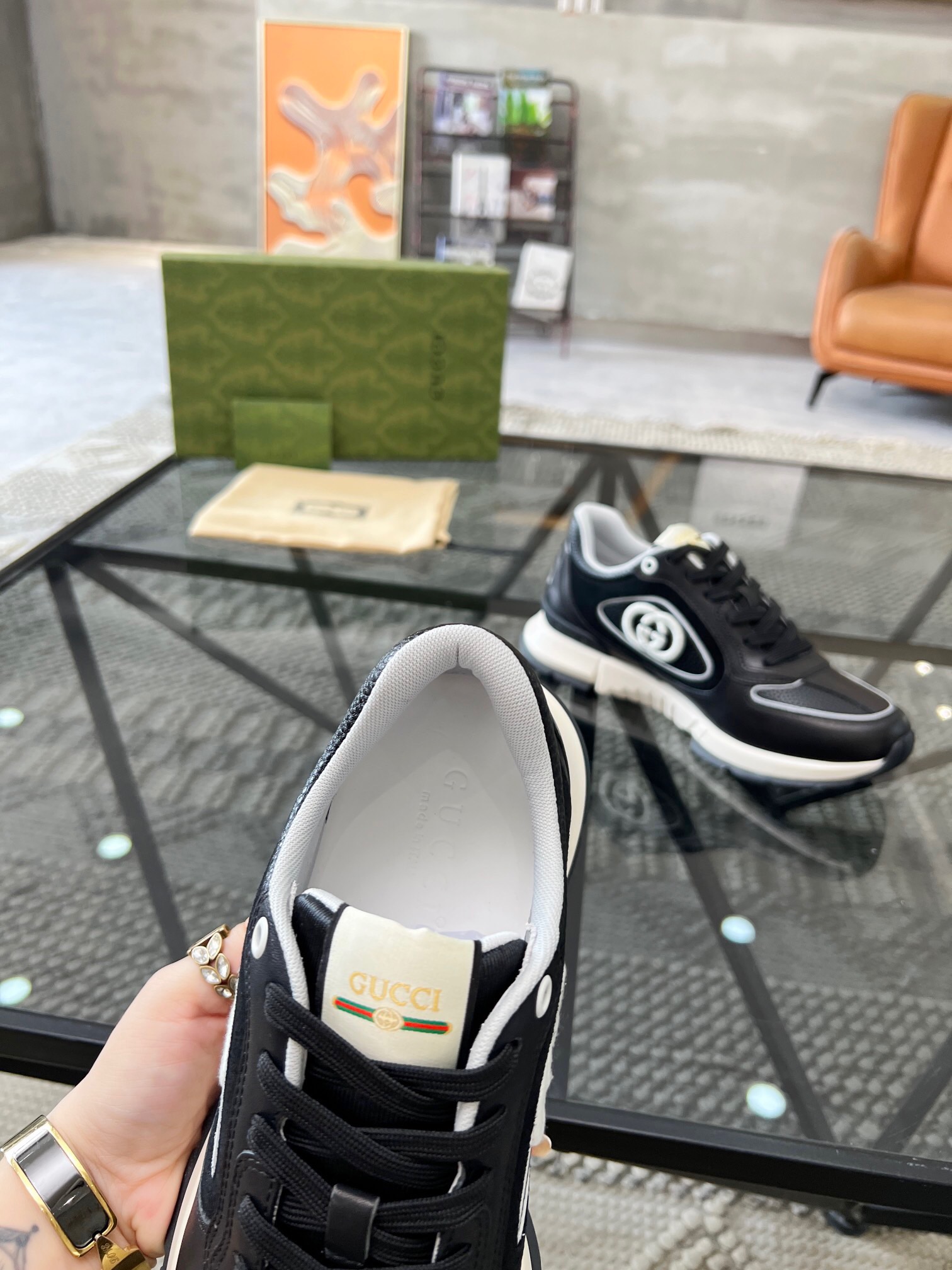 Men G*ucci Top Sneaker