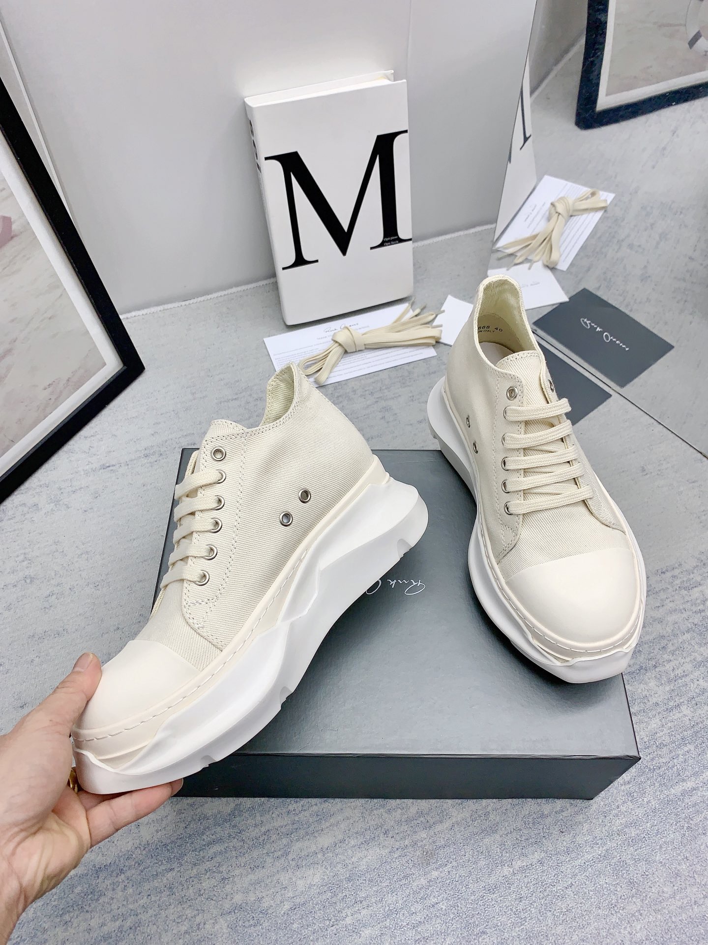 Men Women R*ick O*wens Top Sneaker