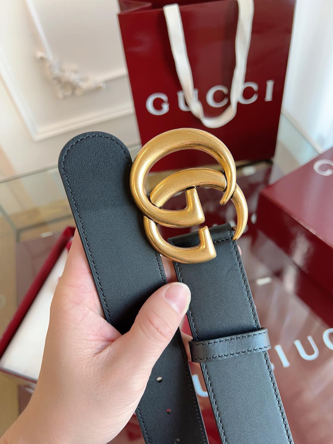 G*ucci Belts Top Quality 4cm
