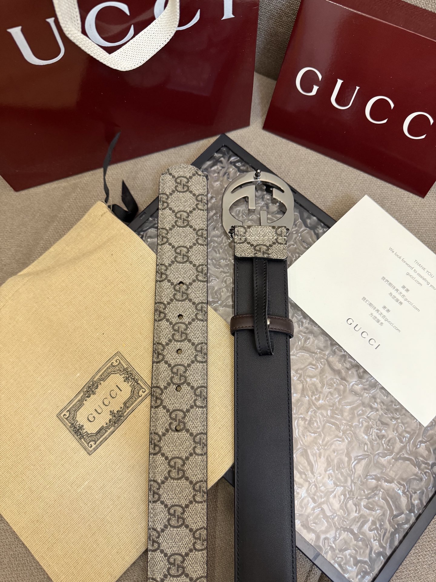 G*ucci Belts Top Quality 4cm