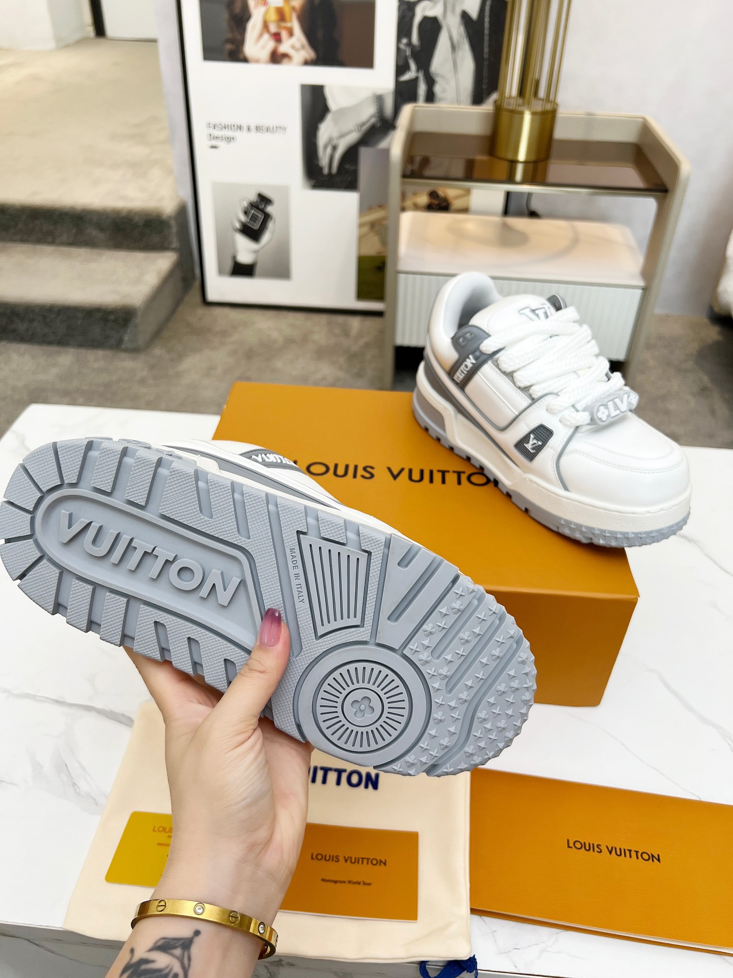 Men Women L*ouis V*uitton Top Sneaker L*V Trainer size 35-46