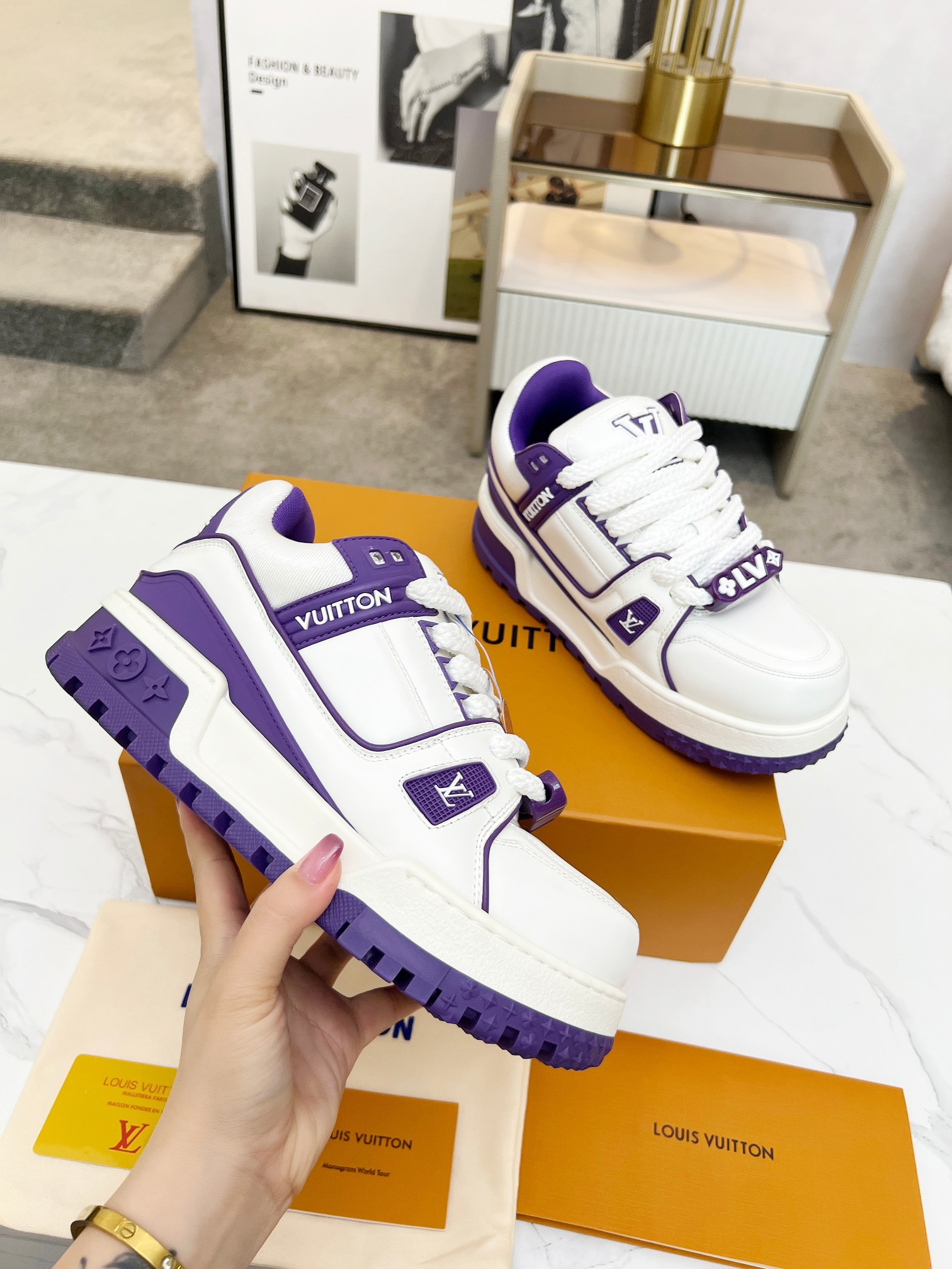 Men Women L*ouis V*uitton Top Sneaker L*V Trainer size 35-46