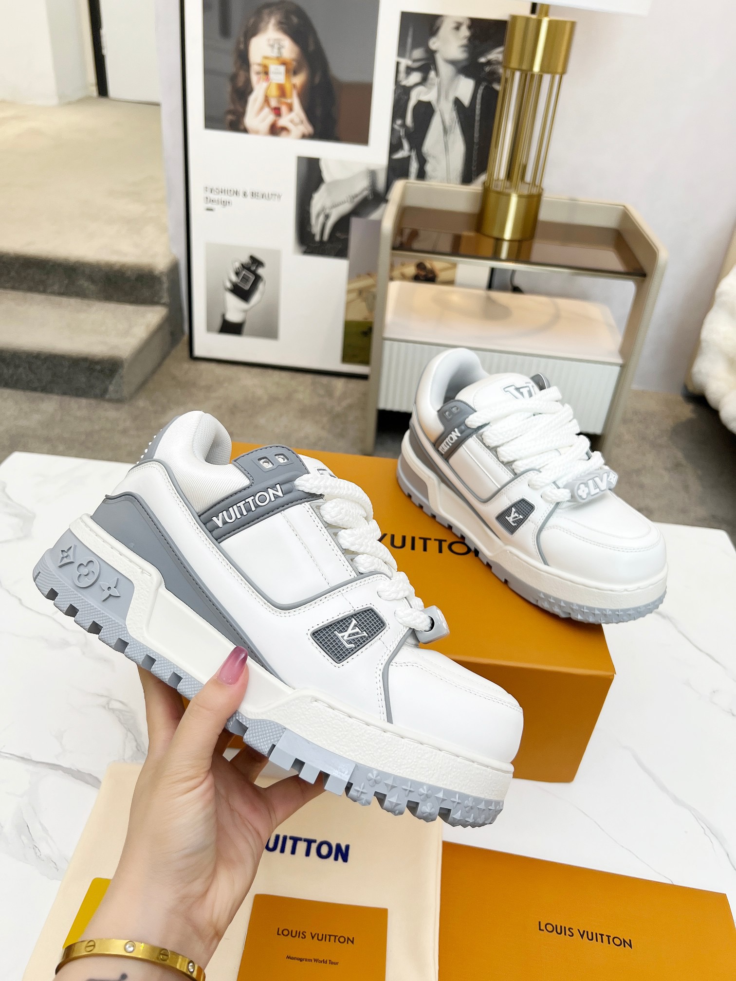 Men Women L*ouis V*uitton Top Sneaker L*V Trainer size 35-46