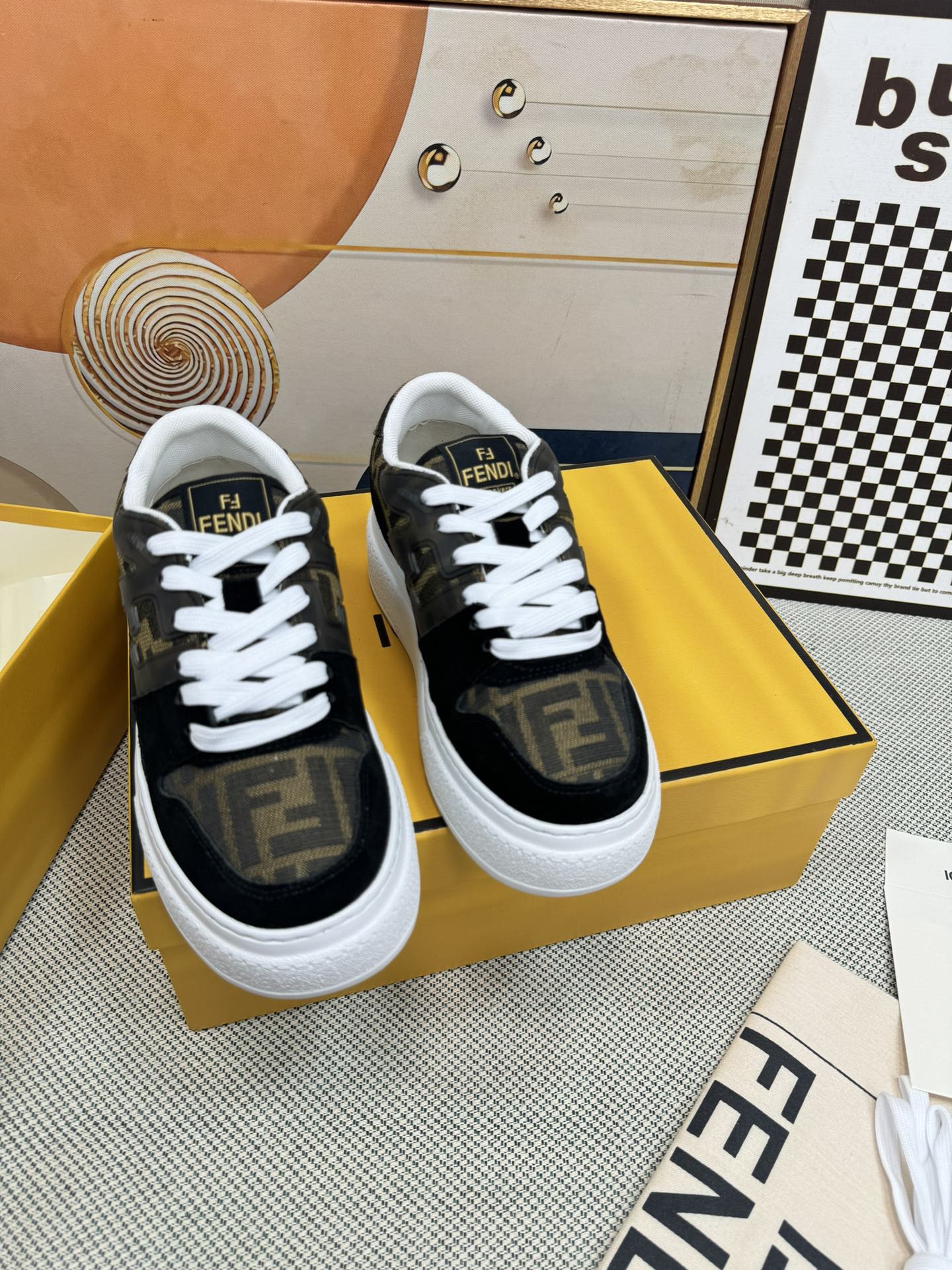 Men Women F*endi Top Sneakers size 35-46