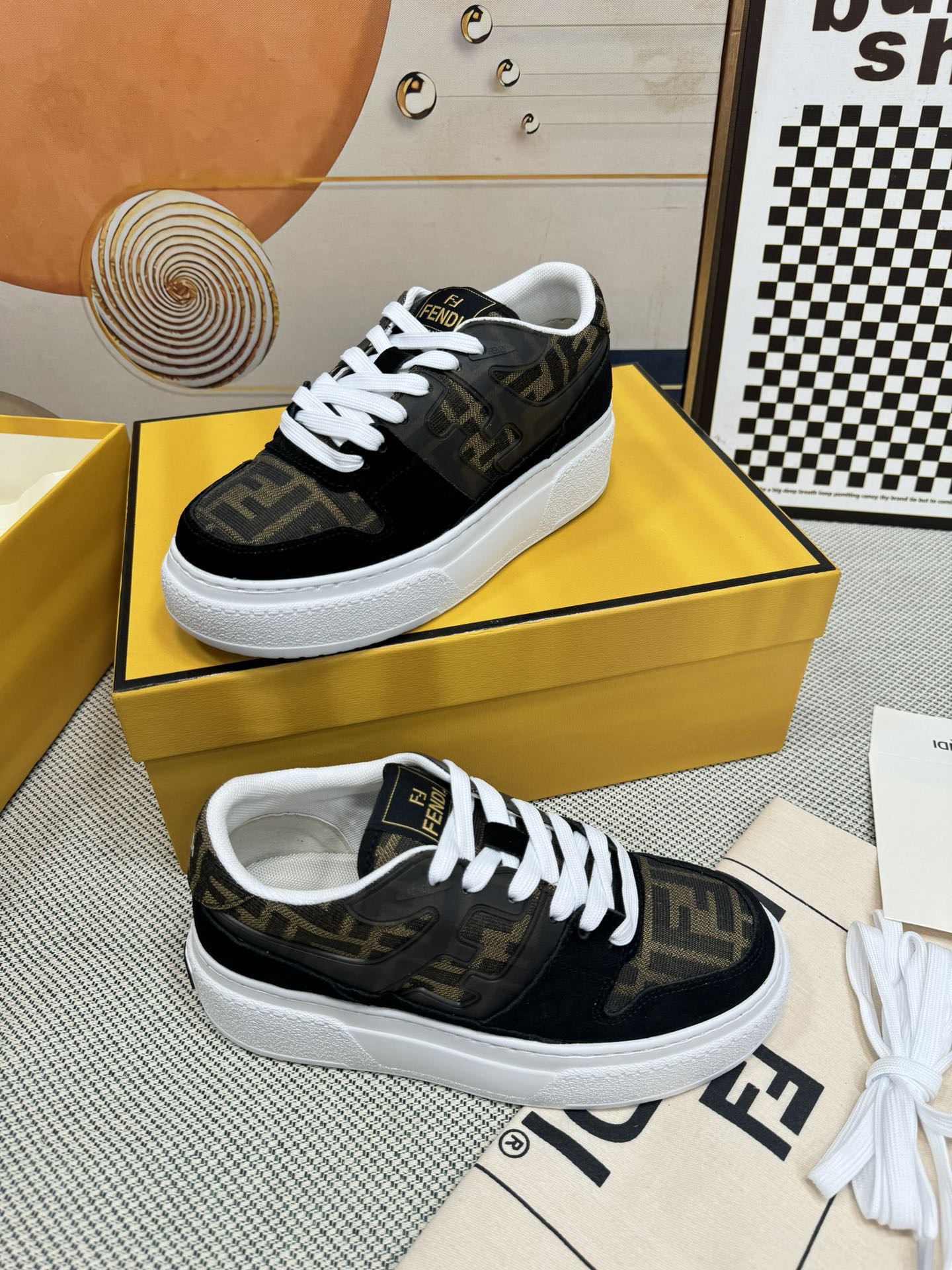 Men Women F*endi Top Sneakers size 35-46